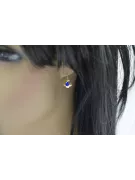 Des boucles d'oreilles Style vintage Saphir Or jaune 14 carats vec028y